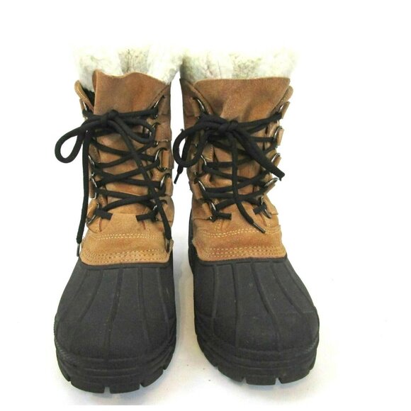 C9 Champion womens mid-calf winter boots size 9 lace up suede leather uppers - Picture 1 of 8